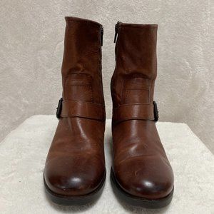 Paul Green Brown Saddle Leather Ankle Boot Sz: 6